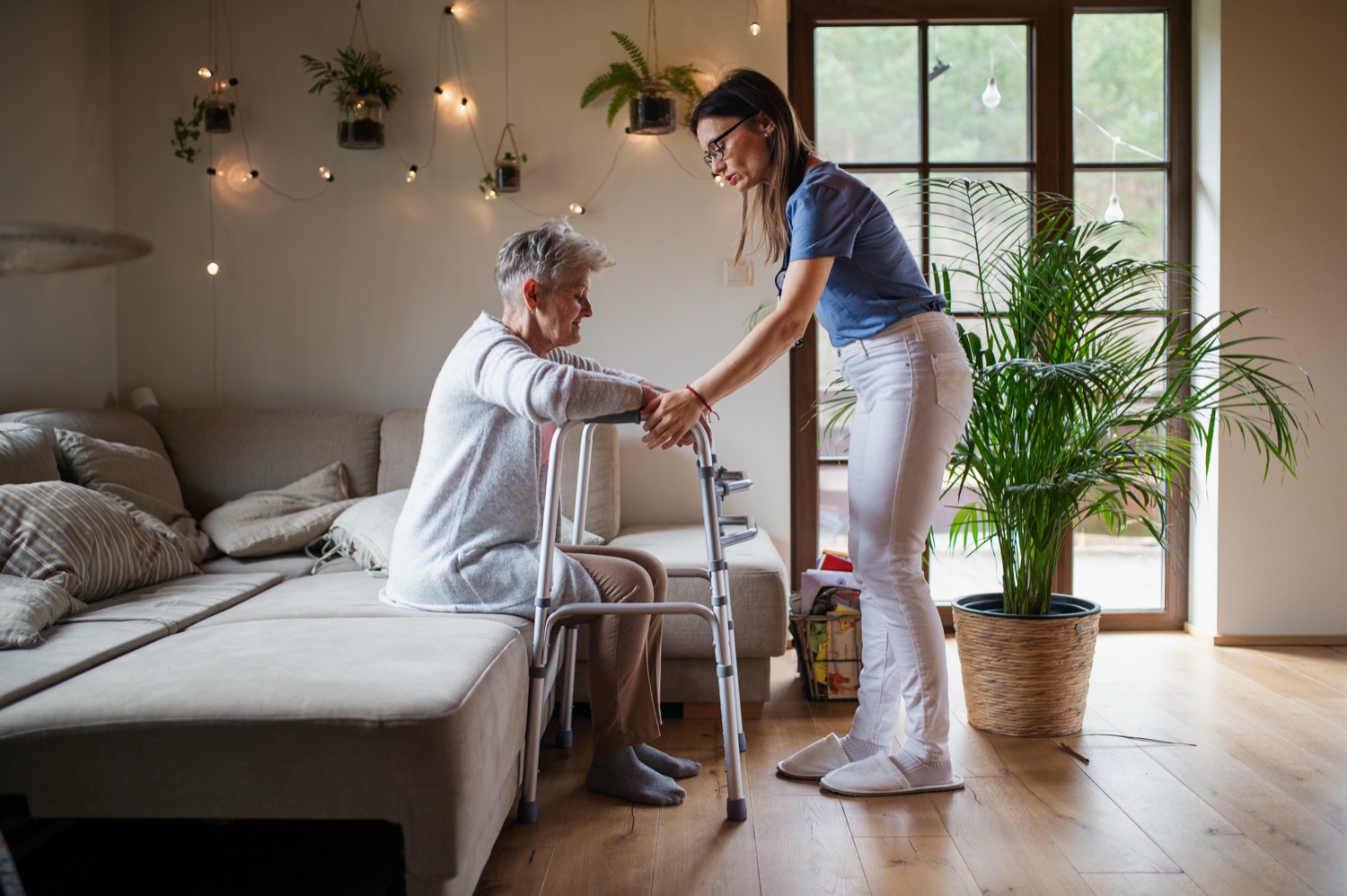 Comfortable, cared for, at home